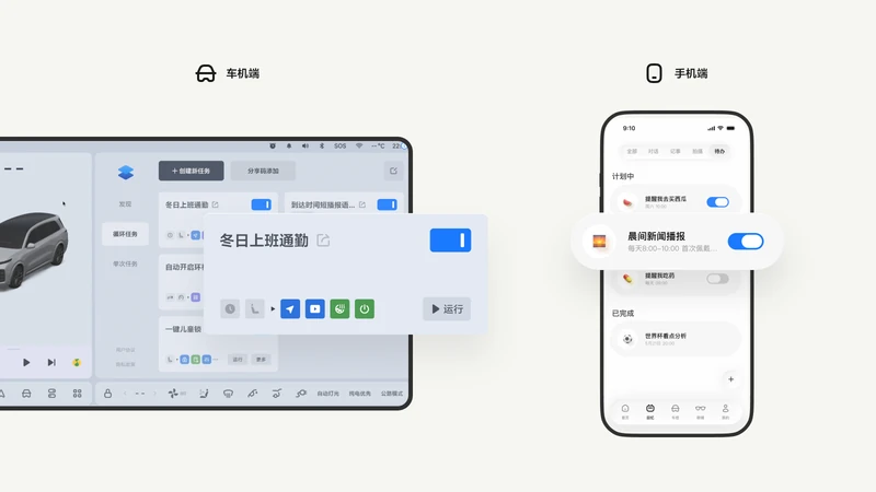 车机与手机的任务卡及管理列表